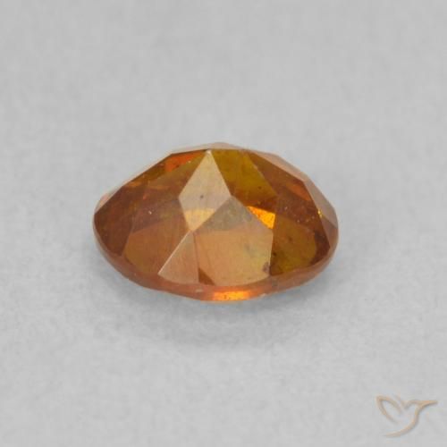 Sphalerite Gemstone in 5.5 x 4.7 mm Size for Sale, Sphalerite Stone in Deep Orange Color
