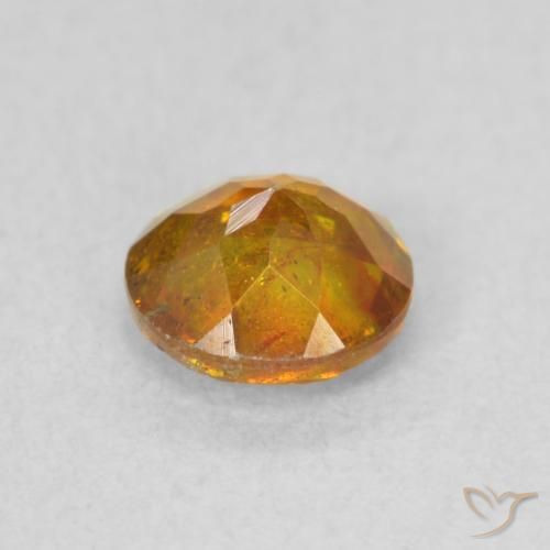 Sphalerite Gemstone in 5 mm (calibrated) Size for Sale, Sphalerite Stone in Earth Orange Color