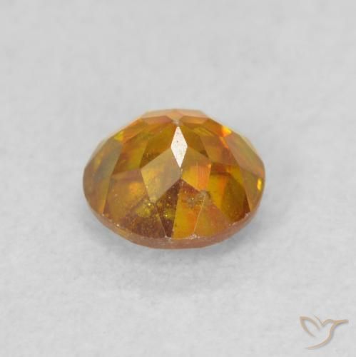 Sphalerite Gemstone in 4.5 mm (calibrated) Size for Sale, Sphalerite Stone in Brownish Orange Color