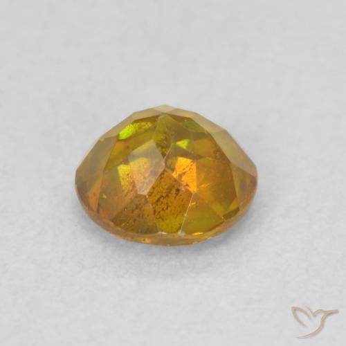Sphalerite Gemstone in 5 mm (calibrated) Size for Sale, Sphalerite Stone in Deep Golden Orange Color
