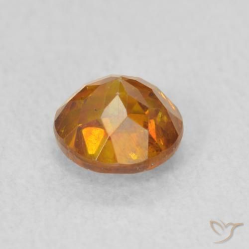 Sphalerite Gemstone in 5 mm (calibrated) Size for Sale, Sphalerite Stone in Brownish Orange Color