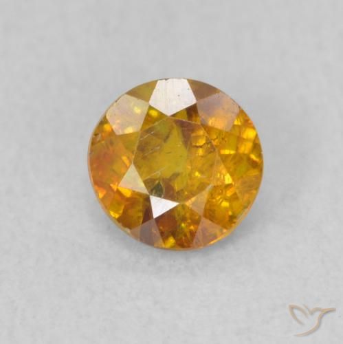 0.51ct Natural Golden-Brown Sphalerite, Round, SI