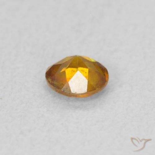 Sphalerite Gemstone in 3.8 mm Size for Sale, Sphalerite Stone in Apricot Orange Color