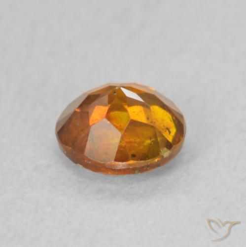 Sphalerite Gemstone in 5 mm (calibrated) Size for Sale, Sphalerite Stone in Brownish Orange Color