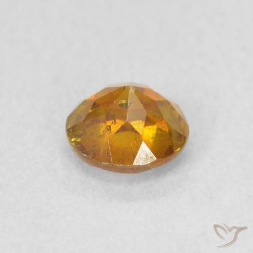 Sphalerite Gemstone in 4.3 mm Size for Sale, Sphalerite Stone in Honey Orange Color