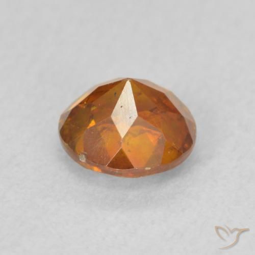 Sphalerite Gemstone in 5.5 mm (calibrated) Size for Sale, Sphalerite Stone in Deep Orange Color
