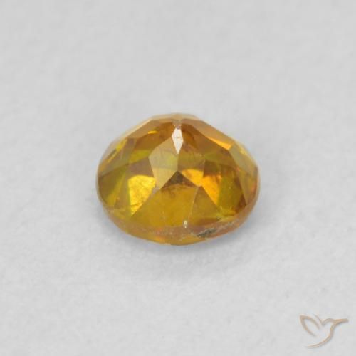 Sphalerite Gemstone in 4 mm (calibrated) Size for Sale, Sphalerite Stone in Earth Orange Color