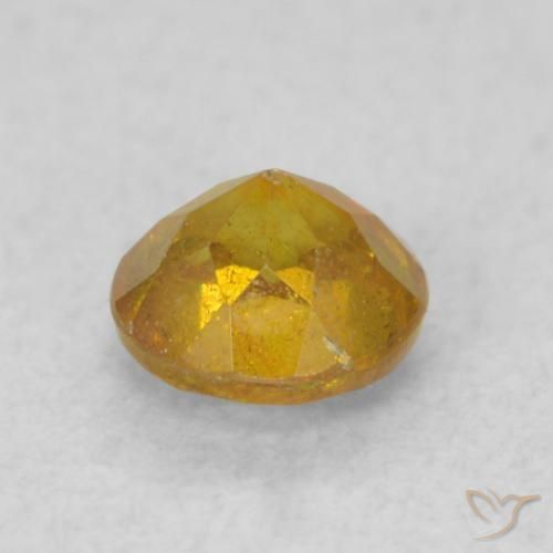 Sphalerite Gemstone in 4.2 mm Size for Sale, Sphalerite Stone in Orange-Gold Color