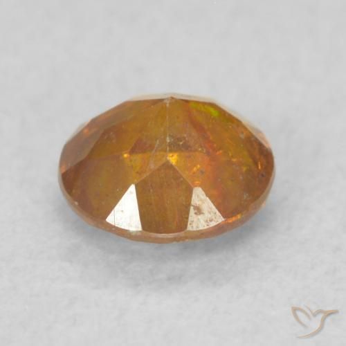 Sphalerite Gemstone in 4.5 mm (calibrated) Size for Sale, Sphalerite Stone in Earth Orange Color