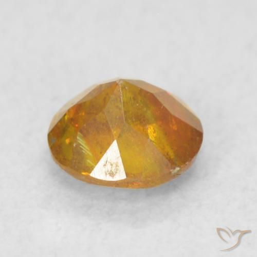 Sphalerite Gemstone in 4.2 mm Size for Sale, Sphalerite Stone in Honey Orange Color