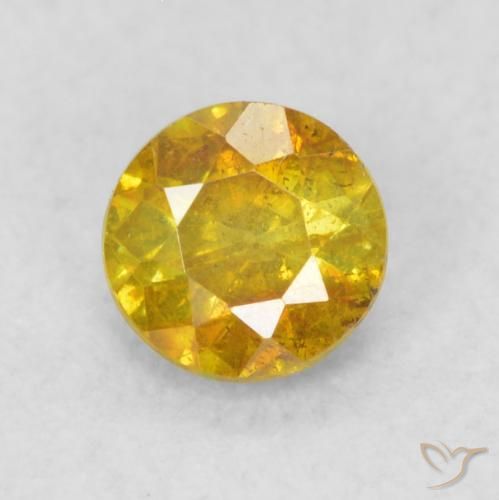 0.33ct Natural Golden-Orange Sphalerite, Round, SI