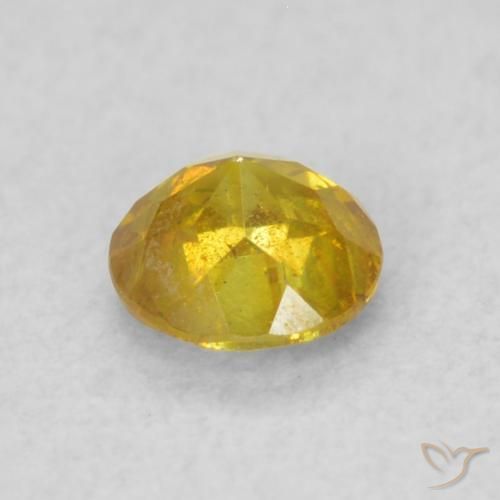 Sphalerite Gemstone in 4 mm (calibrated) Size for Sale, Sphalerite Stone in Golden-Orange Color