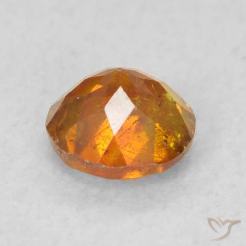 Sphalerite Gemstone in 4.5 mm (calibrated) Size for Sale, Sphalerite Stone in Deep Orange Color