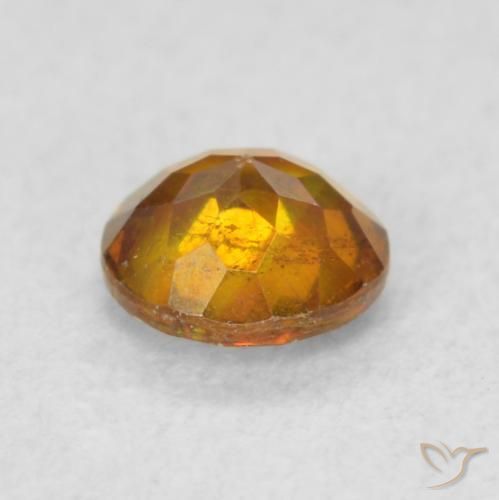 Sphalerite Gemstone in 4.5 mm (calibrated) Size for Sale, Sphalerite Stone in Brownish Orange Color
