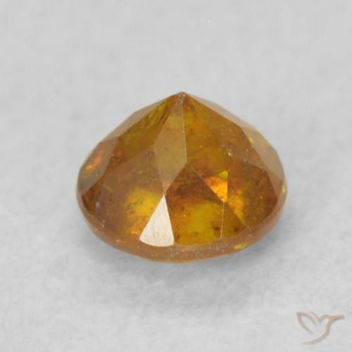 Sphalerite Gemstone in 4 mm (calibrated) Size for Sale, Sphalerite Stone in Medium Light-Orange Color