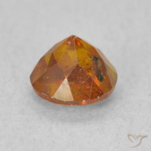 Sphalerite Gemstone in 4.7 mm Size for Sale, Sphalerite Stone in Medium Orange Color