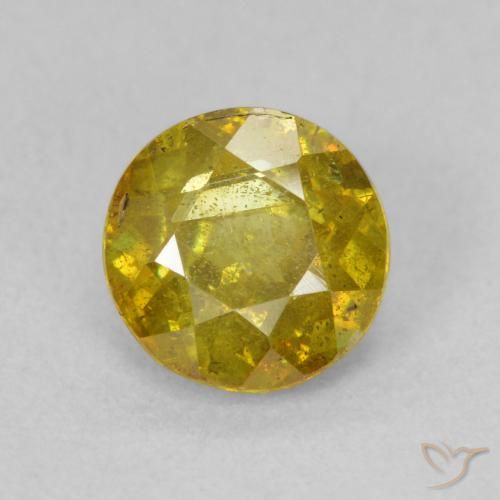 1.10ct Natural Yellowish Golden Sphalerite, Round, SI