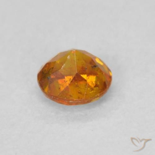 Sphalerite Gemstone in 3.5 mm (calibrated) Size for Sale, Sphalerite Stone in Earth Orange Color