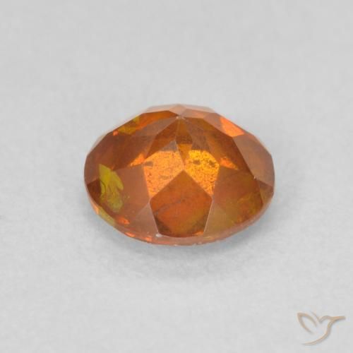 Sphalerite Gemstone in 5.5 mm (calibrated) Size for Sale, Sphalerite Stone in Medium Dark-Orange Color