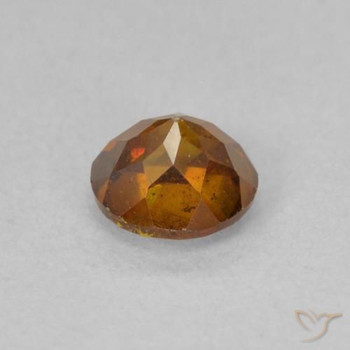 Sphalerite Gemstone in 5 mm (calibrated) Size for Sale, Sphalerite Stone in Earth Orange Color