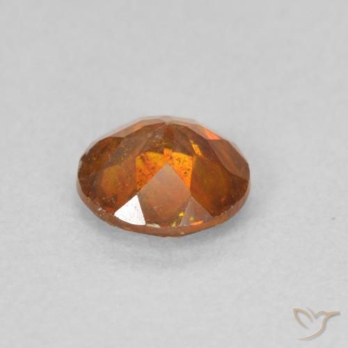 Sphalerite Gemstone in 5 mm (calibrated) Size for Sale, Sphalerite Stone in Earth Orange Color