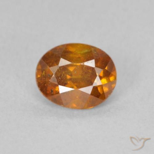 0.63ct Natural Earth Orange Sphalerite, Oval, SI
