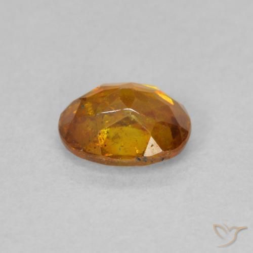 Sphalerite Gemstone in 5.5 x 4.5 mm Size for Sale, Sphalerite Stone in Earth Orange Color