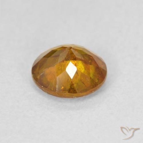 Sphalerite Gemstone in 5.7 mm Size for Sale, Sphalerite Stone in Brownish Orange Color