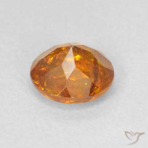 Sphalerite Gemstone in 6 mm (calibrated) Size for Sale, Sphalerite Stone in Brownish Orange Color