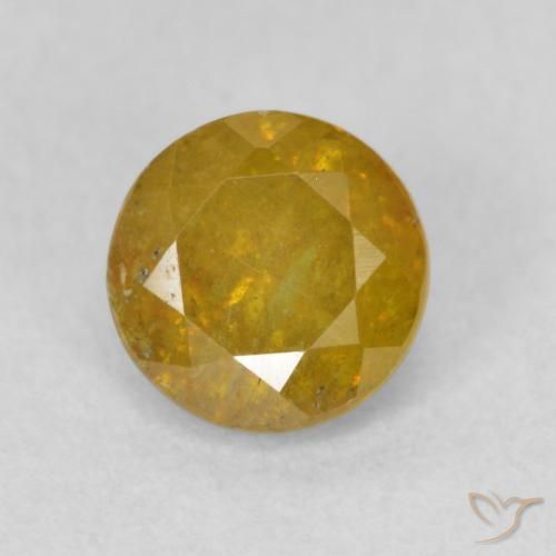 0.85ct Natural Golden-Brown Sphalerite, Round, SI