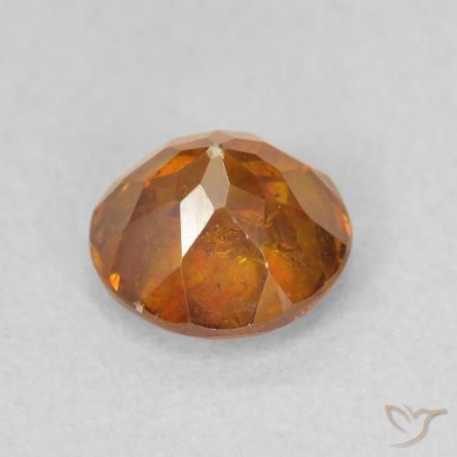 Sphalerite Gemstone in 5.5 mm (calibrated) Size for Sale, Sphalerite Stone in Deep Orange Color