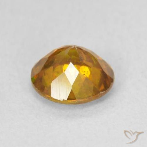 Sphalerite Gemstone in 6 mm (calibrated) Size for Sale, Sphalerite Stone in Medium Orange Color