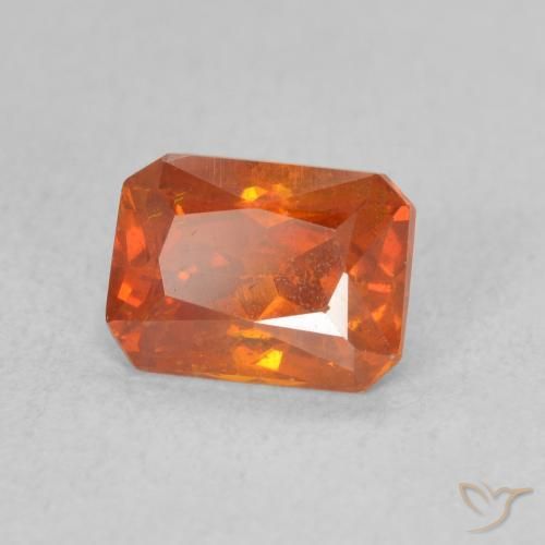 1.40 ct Orange Sphalerite Stone, Natural Sphalerite in Octagon / Scissor Cut Shape for Sale
