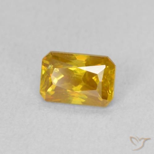 0.96 ct Golden Sphalerite Stone, Natural Sphalerite in Octagon / Scissor Cut Shape for Sale