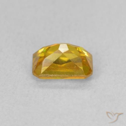 Sphalerite Gemstone in 6 x 4.2 mm Size for Sale, Sphalerite Stone in Golden-Orange Color