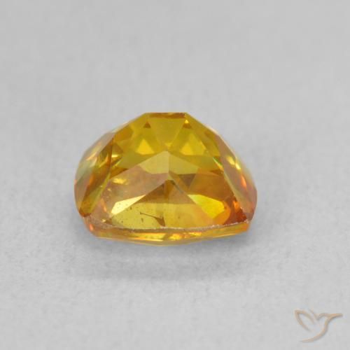 Sphalerite Gemstone in 6.6 x 5.8 mm Size for Sale, Sphalerite Stone in Orange-Gold Color