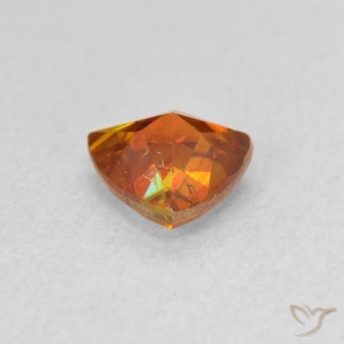 Sphalerite Gemstone in 6.4 x 6 mm Size for Sale, Sphalerite Stone in Bright Orange Color