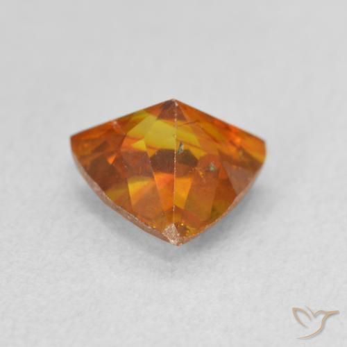 Sphalerite Gemstone in 7.3 x 7.1 mm Size for Sale, Sphalerite Stone in Medium Orange Color