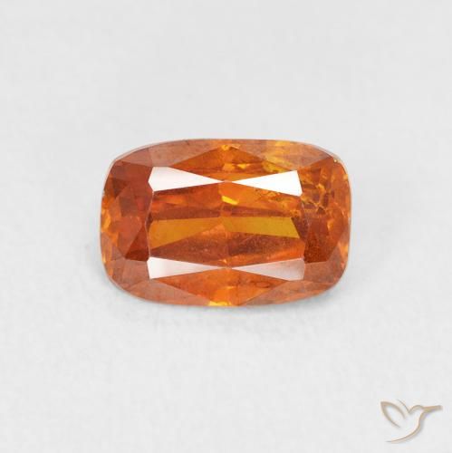 1.54ct Natural Deep Orange Sphalerite, Cushion, SI