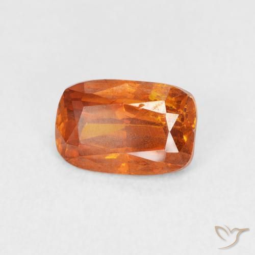 1.54 ct Orange Sphalerite Stone, Natural Sphalerite in Cushion-Cut Shape for Sale