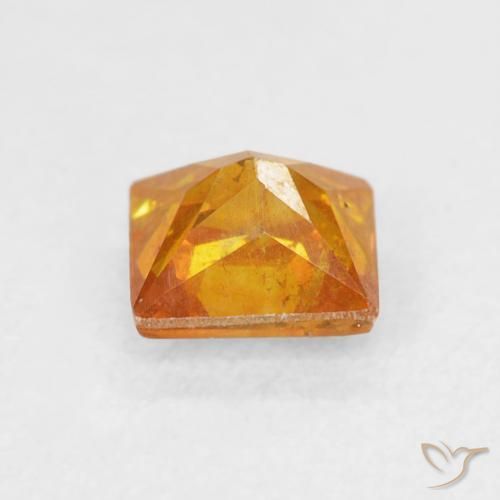 Sphalerite Gemstone in 5 x 5 mm (calibrated) Size for Sale, Sphalerite Stone in Medium Orange Color