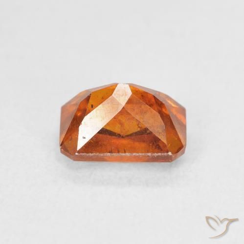 Sphalerite Gemstone in 7.1 x 5.2 mm Size for Sale, Sphalerite Stone in Amber Orange Color