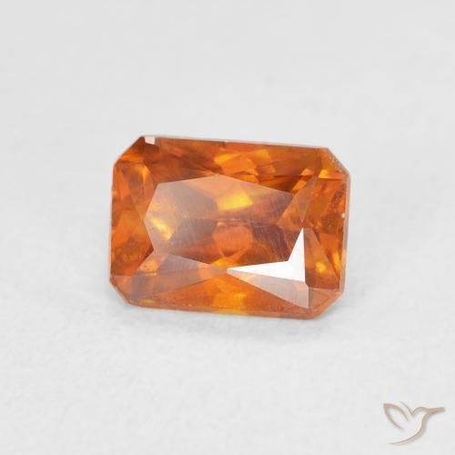 1.36 ct Orange Sphalerite Stone, Natural Sphalerite in Octagon / Scissor Cut Shape for Sale