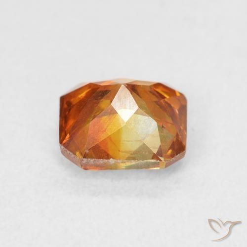 Sphalerite Gemstone in 5.8 x 5.7 mm Size for Sale, Sphalerite Stone in Medium Dark-Orange Color