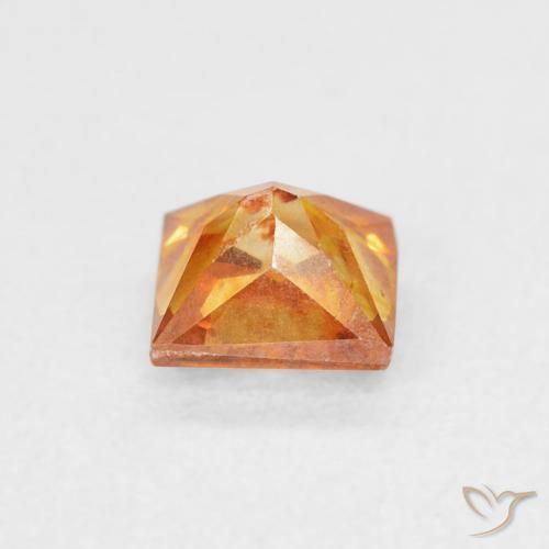 Sphalerite Gemstone in 5 x 5 mm (calibrated) Size for Sale, Sphalerite Stone in Medium Orange Color