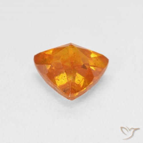 Sphalerite Gemstone in 7.6 x 7 mm Size for Sale, Sphalerite Stone in Apricot Orange Color