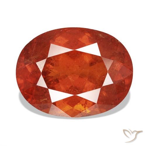 11.64 ct Red Sphalerite Gemstone, Sphalerite Gem in Oval Facet Shape for Sale.