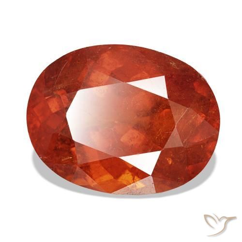 11.64 ct Red Sphalerite Stone, Natural Sphalerite in Oval Facet Shape for Sale