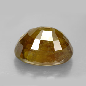 Sphene Gemstone in 14.4 x 11.4 mm Size for Sale, Sphene Stone in Yellow Golden Color