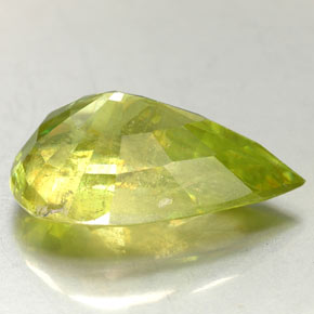 Sphene Gemstone in 14 x 9 mm (calibrated) Size for Sale, Sphene Stone in Yellowish Green Color